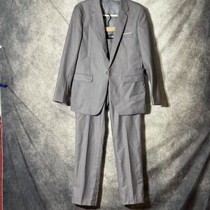 Kudmol Gray 2-Piece Suit Men XS Slim Fit Blazer & Pants 33x32 Modern‎ Formal Set